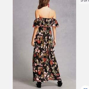 Indikah Floral on Black Maxi Dress Size SMALL Worn Once